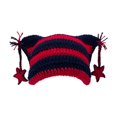 thumbnail image 1 of AJGRHE Adults Star Cat Ear Cap Warm Hand Striped Wool Hat NY1 One Size, 1 of 3