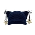 thumbnail image 1 of AJGRHE Adults Star Cat Ear Cap Warm Hand Striped Wool Hat NY2 One Size, 1 of 3