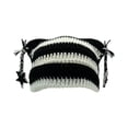 thumbnail image 1 of AJGRHE Adults Star Cat Ear Cap Warm Hand Striped Wool Hat White One Size, 1 of 3