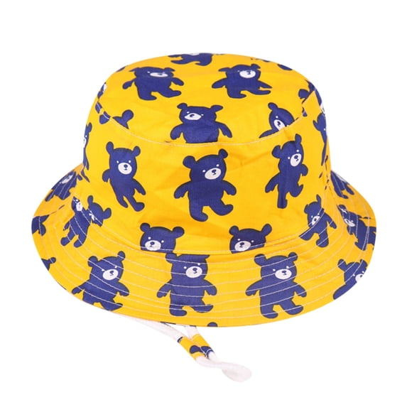 AJGRHE Baby Summer Sun Hat Fisherman Cap for Girls Boys Baseball Sunscreen Yellow 1-3 Years