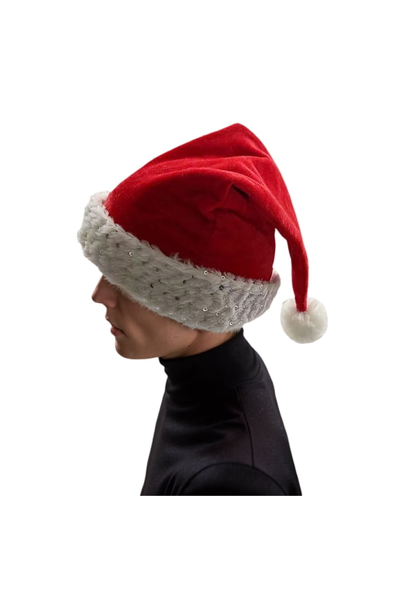 Beret Sequined Party Hat Festive Performance Props Casual Decorations Headwear Red One Size