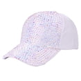 thumbnail image 1 of AJGRHE Bling Rhinestone Mesh Visor Cap, Canvas Baseball Cap for Women Adjustable Visor Hat Sparkle Denim Sun Hat Outdoor Multicolour One Size, 1 of 5