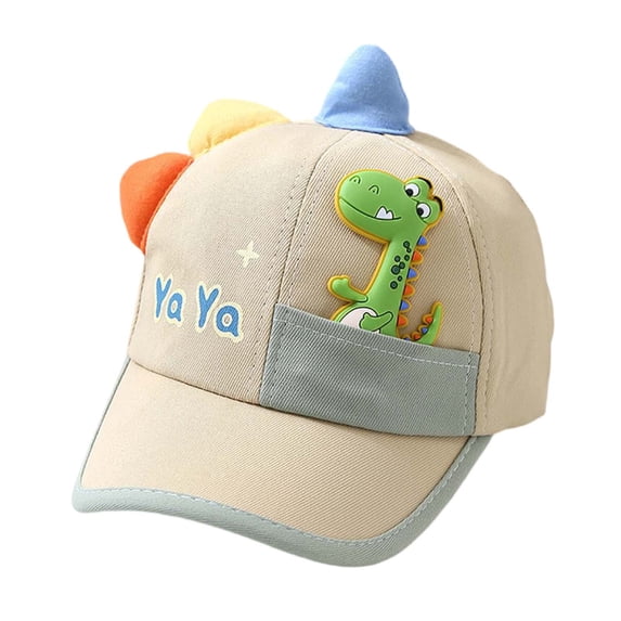 AJGRHE Boys Hat Children Baseball Cap Summer Cartoon Prints Caps Car Girls Trucker Kids Sun Kids Hat Khaki 2-8 Years