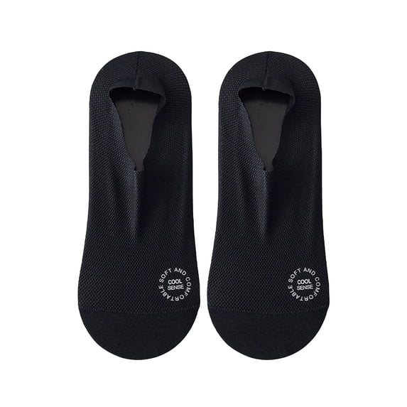 AJGRHE Breathable No Show Socks for Women Ice Silk Sock Slippers Breathable Sole Wicking Non Thin Fit Boat Socks Black One Size