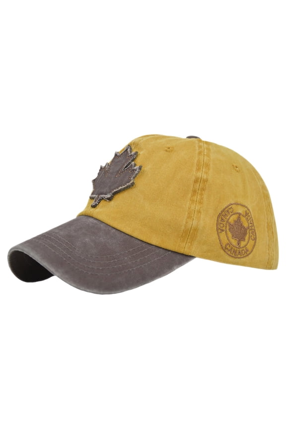Canada Baseball Cap Embroidered Maple Leaf Flag Adjustable Hat for Patriotic Day Celebrations Outdoor Sports Wear Coffee One Size