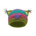 thumbnail image 1 of AJGRHE Cat Ear Beanie Y2K Hat, Star Cat Ear Cap For Adults Warm Hand Crocheted Ear Striped Wool Ear Cap Light Green One Size, 1 of 3