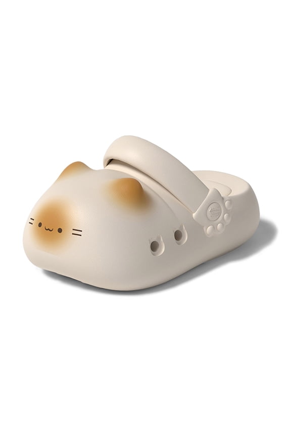Cat Paw Print Shoe for Women Men, Cat Paws Slippers, Cute Animal Ultra-Thick Height Increase Cat Slipper Beige4 6.5