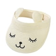 thumbnail image 1 of AJGRHE Children Open Top Sun Visor Hat Cute Cartoon Korean Style Baby Summer Cap Breathable Lightweight Outdoor Beach Bucket Headwear for Toddler Boys Girls White 2-6, 1 of 6