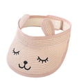 thumbnail image 1 of AJGRHE Children Open Top Sun Visor Hat Cute Cartoon Korean Style Baby Summer Cap Breathable Lightweight Outdoor Beach Bucket Headwear for Toddler Boys Girls Pink 2-6, 1 of 6