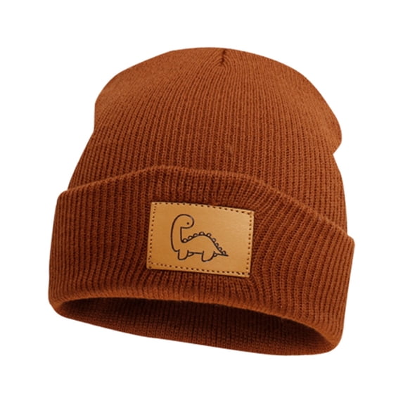 AJGRHE Children's For Knitted Knitted Hat Boys And And Warm Winter For Girls Hat Autumn Woolen Hat Coffee 2-8 Years