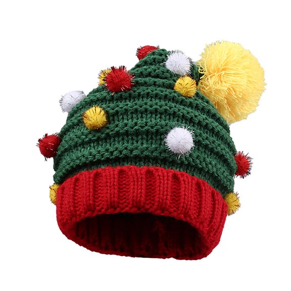 AJGRHE Christmas Winter Knitted Crochet Beanie Santa Hat Bearded Caps Winter Casual Knitted Beret Adorable Woolly Hat Suitable Party Occasions Green M