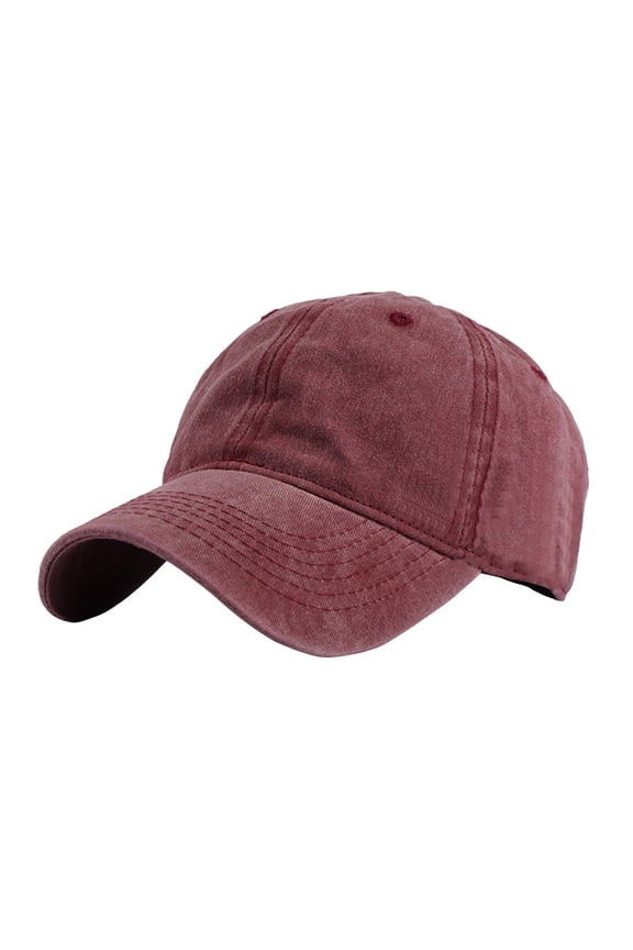 Classic Baseball Cap Adjustable Style for Men Women All Made Hat Red One Size
