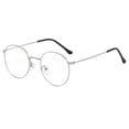 thumbnail image 1 of AJGRHE Classic Small Round Unisex Eyewear Lightweight Transparent Lens Glasses for Outdoor Cycling and Daily Use White, 1 of 3
