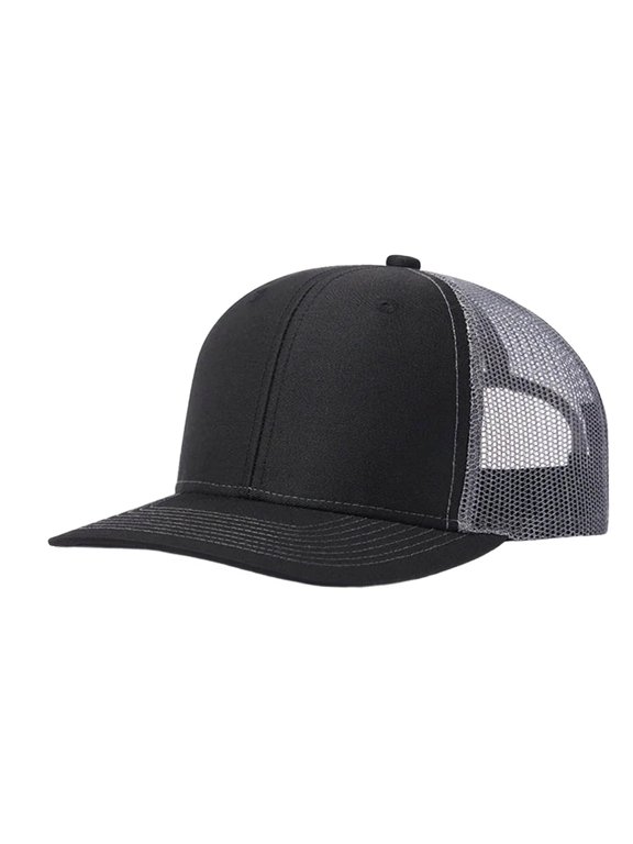 Classic Structured Trucker Snapback Baseball Caps Casual Outings Pairing Jeans Versatile Round Dome Design Ideal All Seasons Comfortable Stylish Headwear Black2 One Size