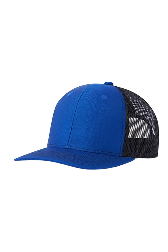 Classic Structured Trucker Snapback Baseball Caps Casual Outings Pairing Jeans Versatile Round Dome Design Ideal All Seasons Comfortable Stylish Headwear Blue One Size