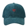 thumbnail image 1 of AJGRHE Classic Washed Embroidered Heart Corduroy Baseball Cap for Men Women Adjustable Dad Hat Casual Outdoor Daily Commute Blue One Size, 1 of 3