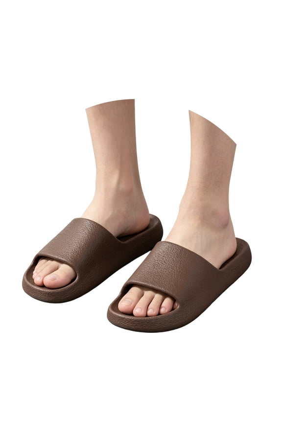 Cloud Slide Sandals for Women Men Ultra Comfort Recovery Pillow Slippers Soft Summer Beach Shoes with Low Arch Support Brown 40-41