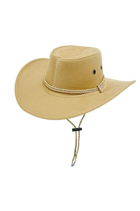 Cowboy Hat British Style Western Rancher Hat For Unisex Multicolour M