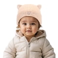 thumbnail image 1 of AJGRHE Cute Embroidered Cat Knit Hat For Kids Winter Warm With Ear Soft Yarn Cap For Cold Weather Pink 6-36Months, 1 of 7