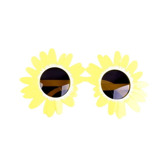 AJGRHE Cute Women's Sunflower Round Flower Sunglasses - Ideal for Ladies' Fashionable Outdoor Looks A