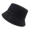 thumbnail image 1 of AJGRHE Denim Bucket Hat For Men Women Unisex Casual Sun Hat Daily Wear Outdoor Activities Fishing Beach Boonie Fisherman Cap Black One Size, 1 of 7