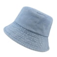 thumbnail image 1 of AJGRHE Denim Bucket Hat For Men Women Unisex Casual Sun Hat Daily Wear Outdoor Activities Fishing Beach Boonie Fisherman Cap Light Blue One Size, 1 of 6