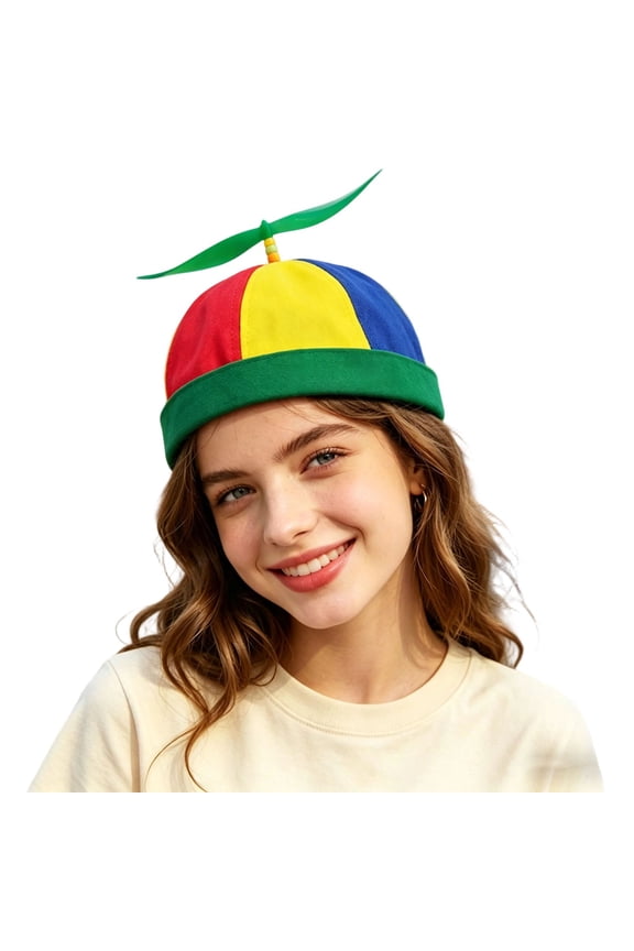 Detachable Hat Adjustable Adult Helicopter Cap with Bamboo Dragonflies Adjustable Adult Baseball Cap Detachable Propeller Novelty Unisex Hat Outdoor Summer Party Green One Size
