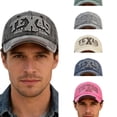 thumbnail image 1 of AJGRHE Distressed Baseball Cap With 3D Embroidery Detailing Unique Casual Style Black One Size, 1 of 9