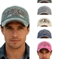 thumbnail image 1 of AJGRHE Distressed Baseball Cap With 3D Embroidery Detailing Unique Casual Style Green One Size, 1 of 4