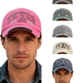 thumbnail image 1 of AJGRHE Distressed Baseball Cap With 3D Embroidery Detailing Unique Casual Style Red One Size, 1 of 4