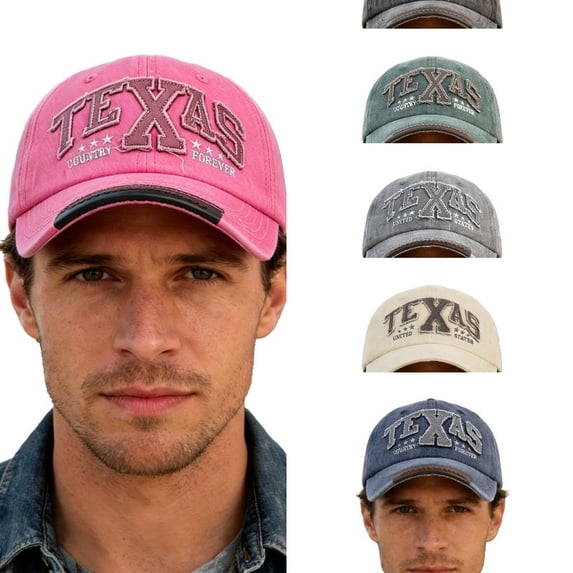 AJGRHE Distressed Baseball Cap With 3D Embroidery Detailing Unique Casual Style Red One Size