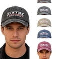 thumbnail image 1 of AJGRHE Distressed Baseball Cap With 3D Embroidery Unique Washed Denim Hat For Daily Casual Outdoor Hiking Black One Size, 1 of 9