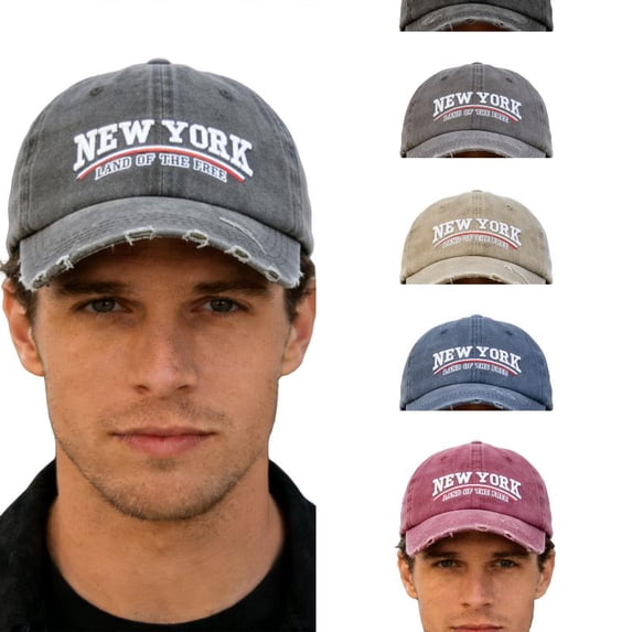AJGRHE Distressed Baseball Cap With 3D Embroidery Unique Washed Denim Hat For Daily Casual Outdoor Hiking Green One Size