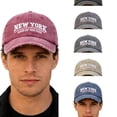 thumbnail image 1 of AJGRHE Distressed Baseball Cap With 3D Embroidery Unique Washed Denim Hat For Daily Casual Outdoor Hiking Red One Size, 1 of 4