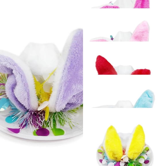 AJGRHE Easter Themed Casual Style Suitable For Party Occasions Rabbit Ear Design Childrens Cowboy Hat Purple 5-7 Years