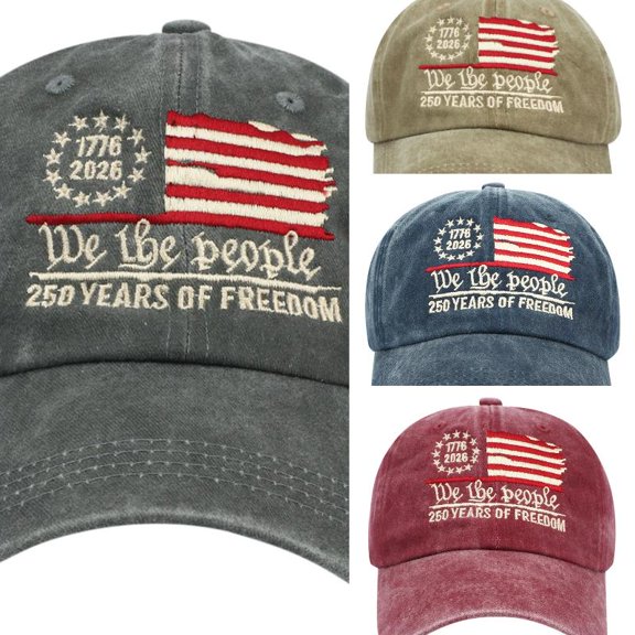AJGRHE Embroidered Baseball Cap Classic Anniversary Design Adjustable Snapback Hat Grey One Size
