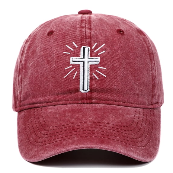 AJGRHE Embroidered Outdoor Baseball Caps Classic Dad Hat Design for Sports Casual Wear Basketball Hop Style Adjustable Unisex Seasonal Use Brick Red One Size