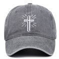 thumbnail image 1 of AJGRHE Embroidered Outdoor Baseball Caps Classic Dad Hat Design for Sports Casual Wear Basketball Hop Style Adjustable Unisex Seasonal Use Grey One Size, 1 of 2