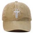 thumbnail image 1 of AJGRHE Embroidered Outdoor Baseball Caps Classic Dad Hat Design for Sports Casual Wear Basketball Hop Style Adjustable Unisex Seasonal Use Khaki One Size, 1 of 2