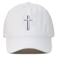 thumbnail image 1 of AJGRHE Embroidered Outdoor Baseball Caps Classic Dad Hat Design for Sports Casual Wear Basketball Hop Style Adjustable Unisex Seasonal Use White One Size, 1 of 2