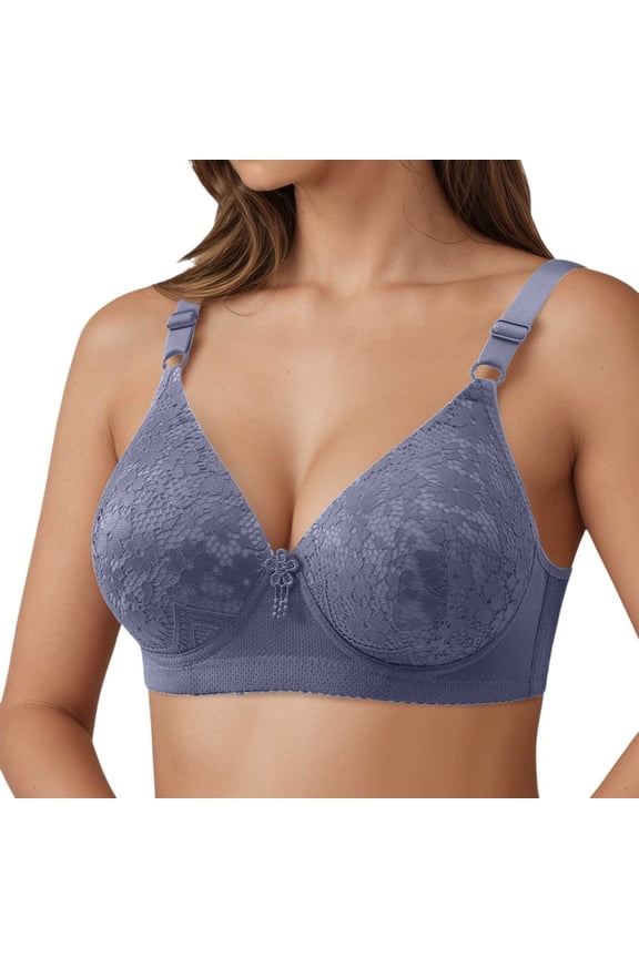 Everyday T Shirt Bra Soft Wireless Comfort Bra for Seamless Support Everyday Wear Lightweight Breathable T Shirt Bra with Wide Band 42 Blue