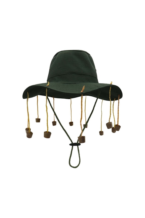 Folk Style Cork Hat, Australia Day Ethnic Adults Fancy Style Dress Hat Kit for Festival Headpieces Dark Green 61