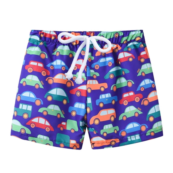 AJGRHE Girls Athletic Shorts with Liner Quick Dry Running Soccer Shorts Girls Cartoon Floral Printed Athletic Shorts for Toddler Play and Beach Dark Blue 2 Year