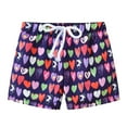 thumbnail image 1 of AJGRHE Girls Athletic Shorts with Liner Quick Dry Running Soccer Shorts Girls Cartoon Floral Printed Athletic Shorts for Toddler Play and Beach Navy 7 Year, 1 of 3