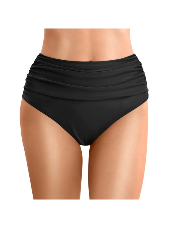 High Waisted Swimwear Bikini Bottoms for Triangle Beach Pool Swim Pants M Multi-color