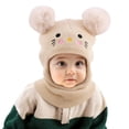 thumbnail image 1 of AJGRHE Kids Embroidery Cartoon Cat Knit Hat Warm Winter Baby Boy Girl Toddler For Cold Weather Outdoor Daily Casual Home Walking Campus Beige One Size, 1 of 6