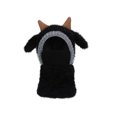thumbnail image 1 of AJGRHE Kids Winter Hat With Ear Soft Lamb Design Knitted Face Neck Warmer Integrated Cold Weather For Boys And Girls Black 4-13 Years, 1 of 3