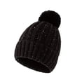 thumbnail image 1 of AJGRHE Knitted Winter Hat With Pom For Mens Womens Warm Baseball Caps Black One Size, 1 of 1