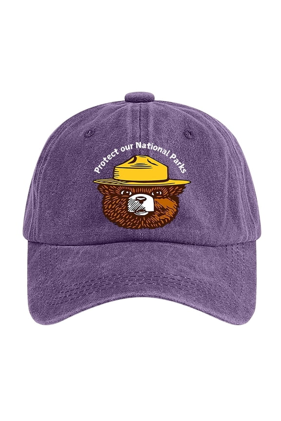 Letter Print La Hat Casual Baseball Cap Patriotic Election Hat Purple One Size