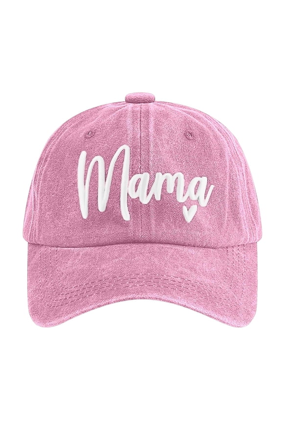 Mama Hats For Women Funny Adjustable Baseball Cap Classic Casual Dad Hat Pink One Size